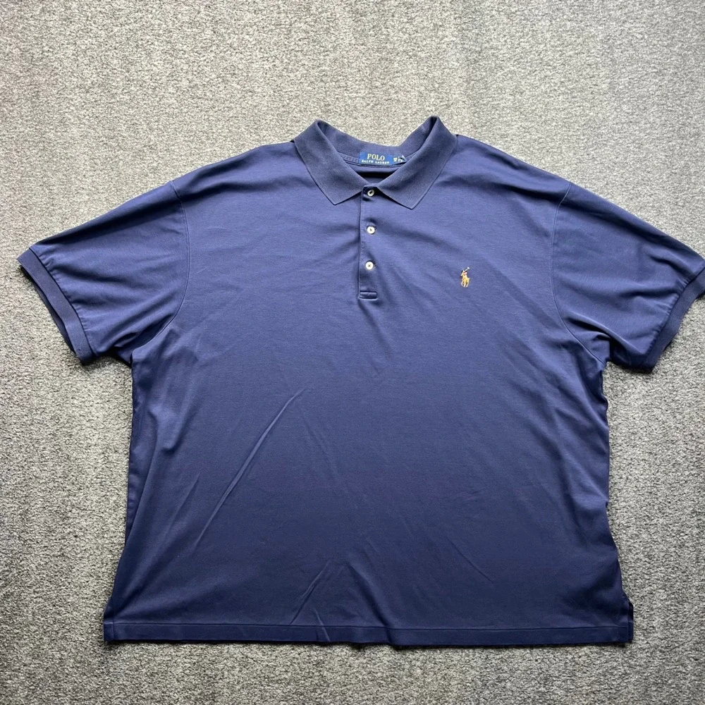 Polo Ralph Lauren Polo Shirt Mens 3XB Blue Short Sleeve Cotton Pony Logo